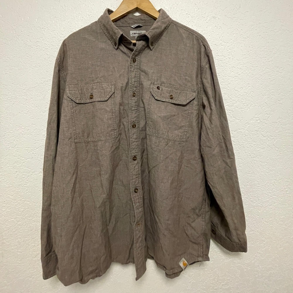Mens Carhartt Long Sleeve Button Up Shirt